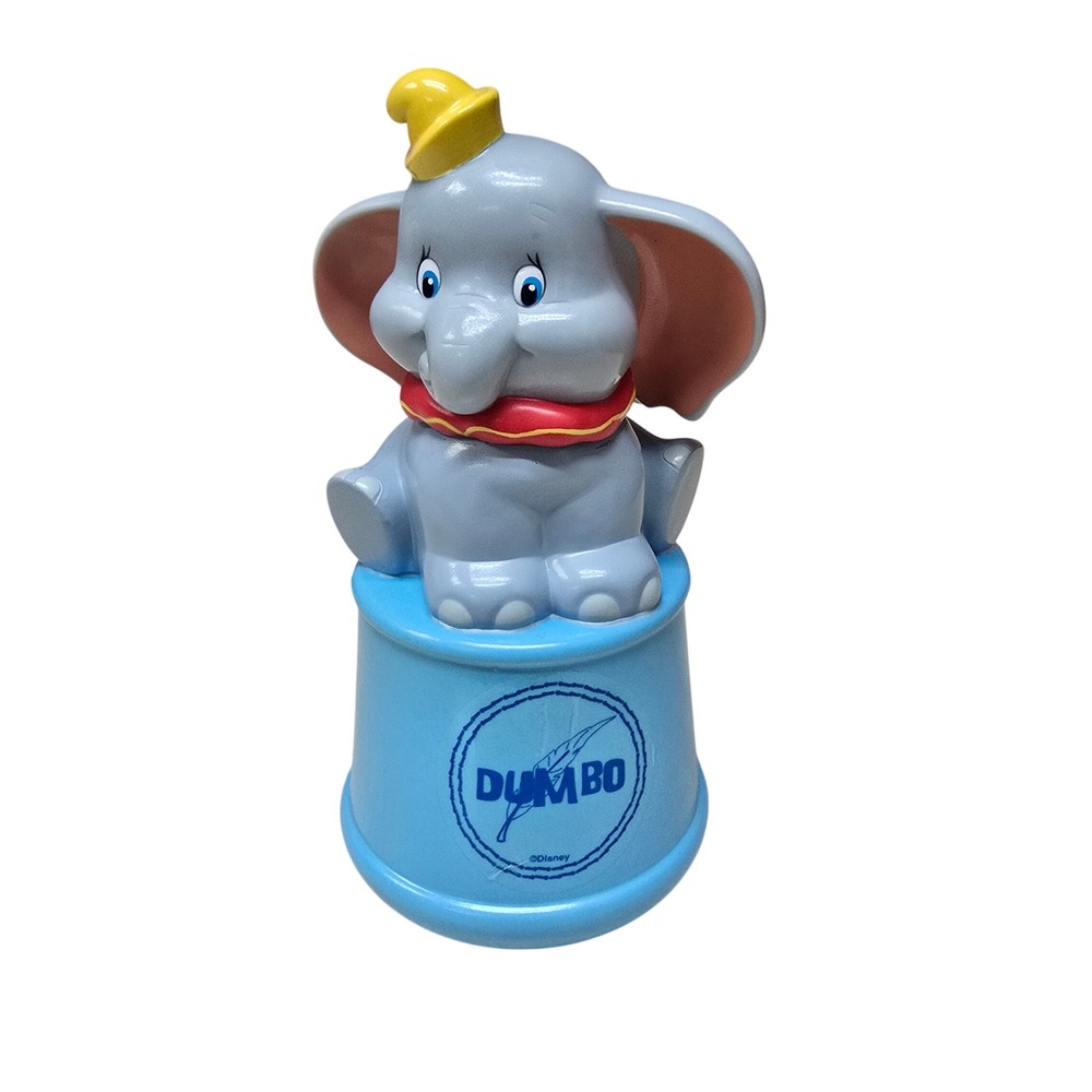 VTG Disney Dumbo Bubble Bath and Piggy Bank 2-in-1 Plastic Bottle 6.7oz MZB New